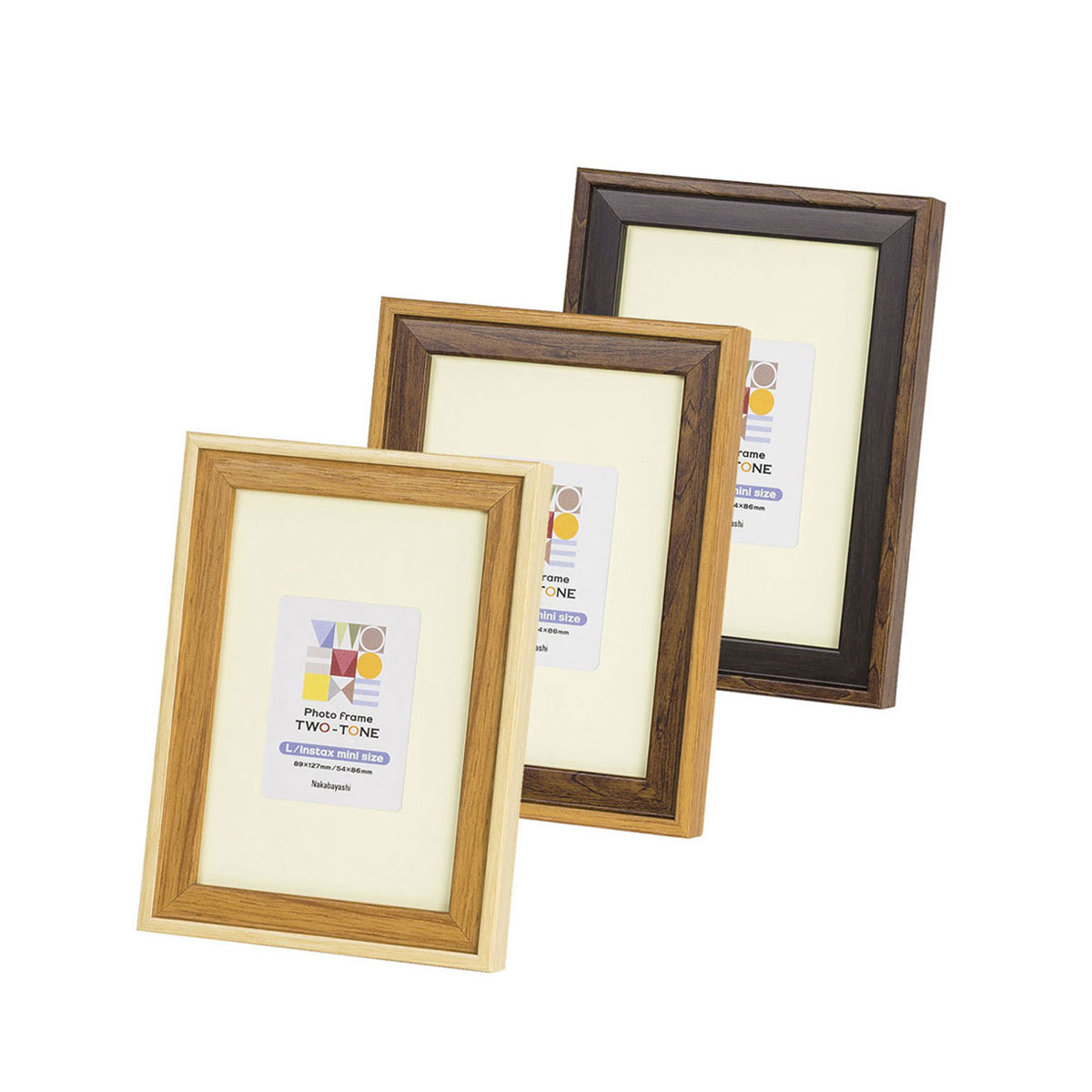 ツートン フォトフレーム L判 チェキサイズ | 記念品名入れ工房