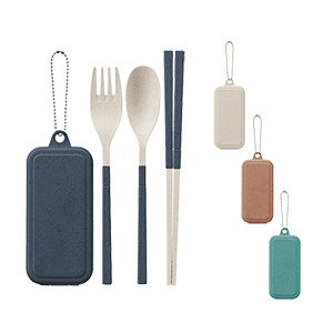 カトラリーセット 麦わら入タイプミニ（3点） | 記念品名入れ工房