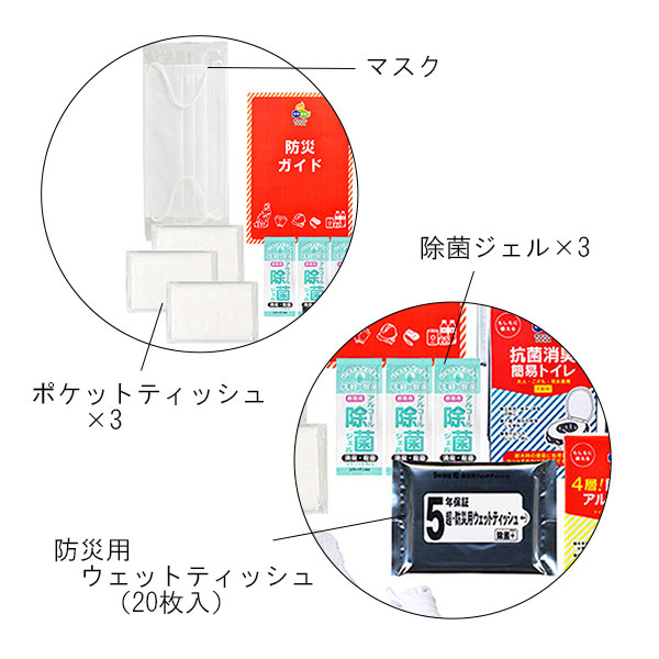 A4ボックス入り非常用防災備蓄セット 25点入り | 記念品名入れ工房