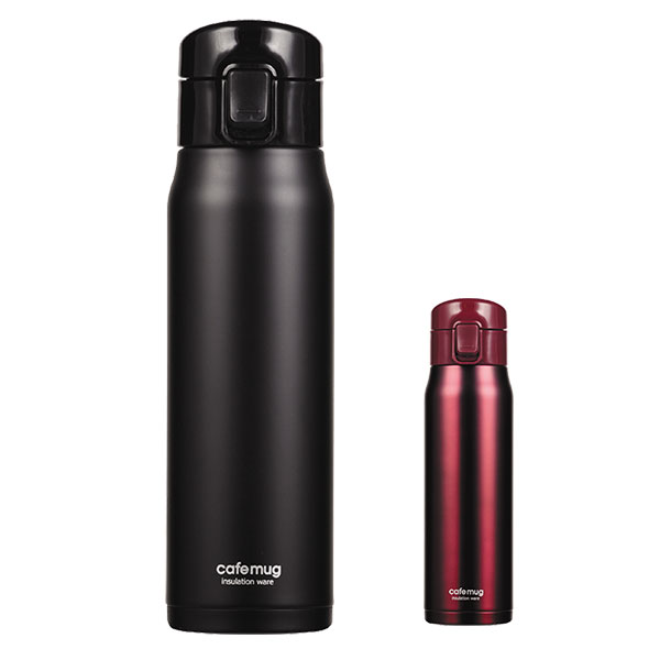パール金属 カフェマグワンタッチ ステンレスボトル 500ml | 記念品名