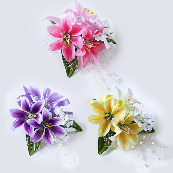 コサージュ NEW ミニリリー×3輪 | 記念品名入れ工房