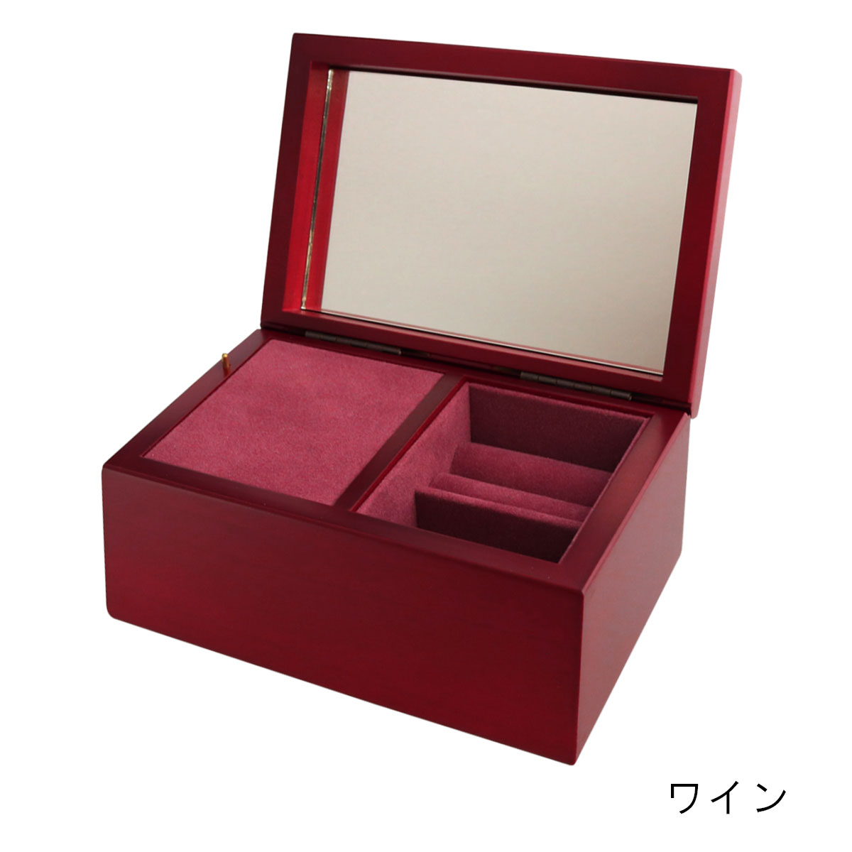 園歌・校歌・社歌】木製ジュエリーボックス オルゴール（ミラー付