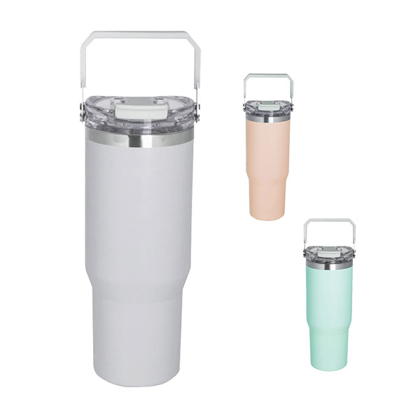 2WAY 持ち手付きステンレスタンブラー（ストロー付） 900ml | 記念品名