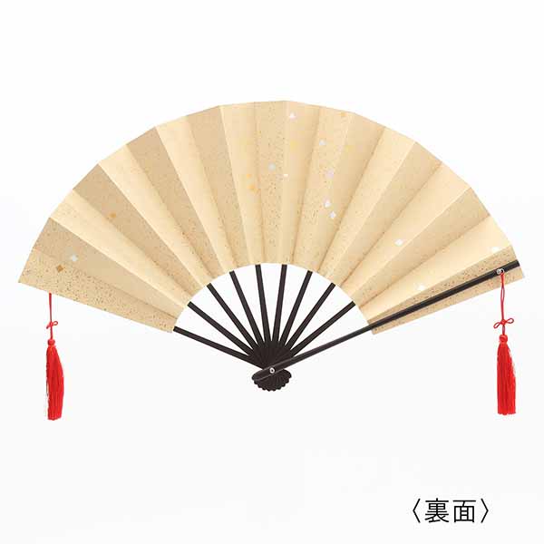 金地飾り扇子 金箔地黒骨 9寸10間 | 記念品名入れ工房